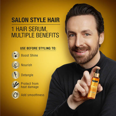 TRESemme Gloss Ultimate Ultra Shine Hair Serum 100ml with Macadamia Oil & Vitamin E, for Super shiny Finish (Pack of 3)